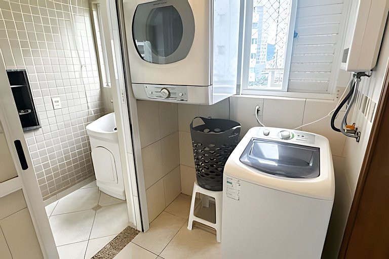 Apt na praia Central | Amplo e Perto do mar em BC