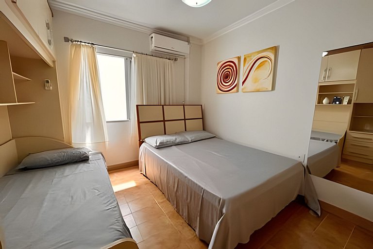 ASA | Apto 3 Quartos | Amplo | Clim. | Quadra Mar