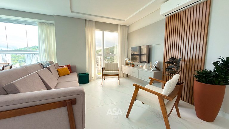 Apto Vista Mar de Alto Padrão em Itapema, 3 Quartos | ASA