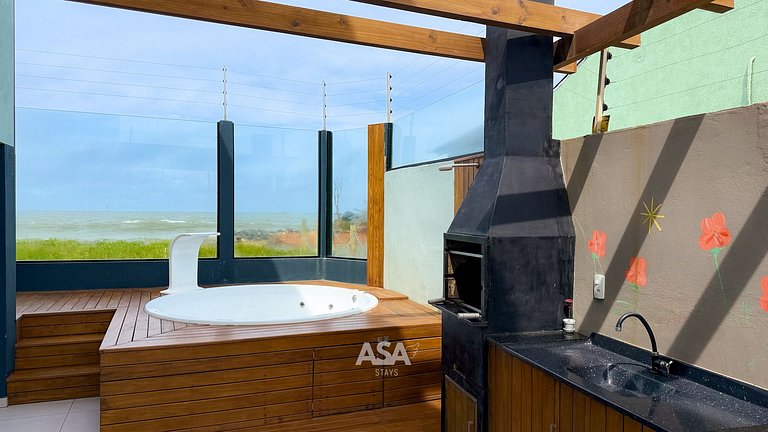 Casa Pé na Areia na Península | 4 Suítes | Barra Velha