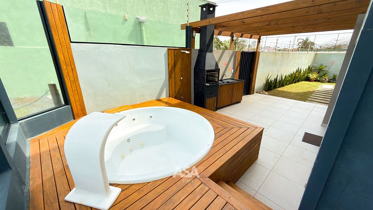 Casa Pé na Areia na Península | 4 Suítes | Barra Velha